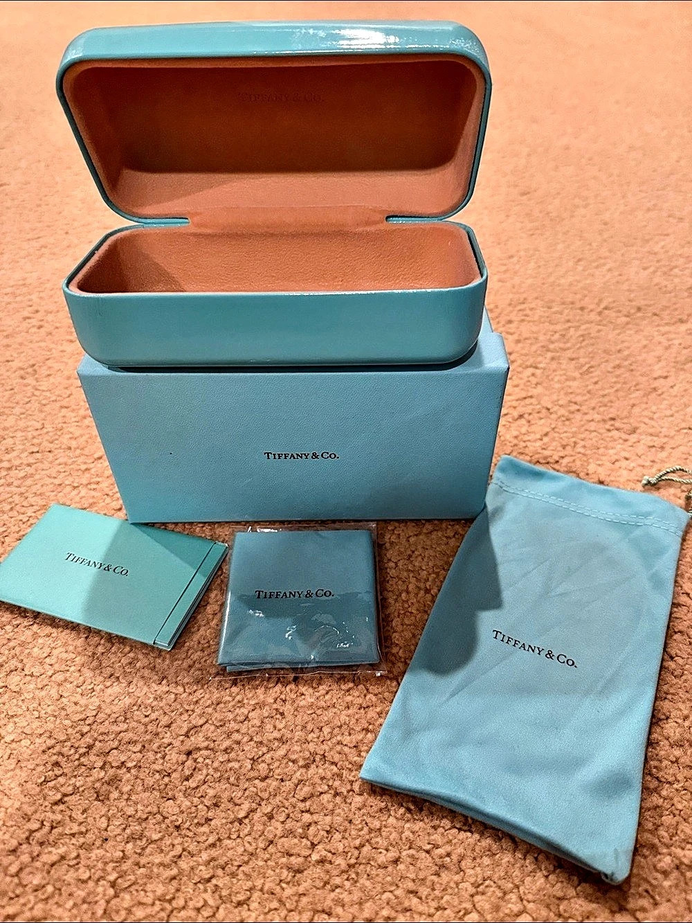 Tiffany & Co. Sunglasses Packaging Set. Blue